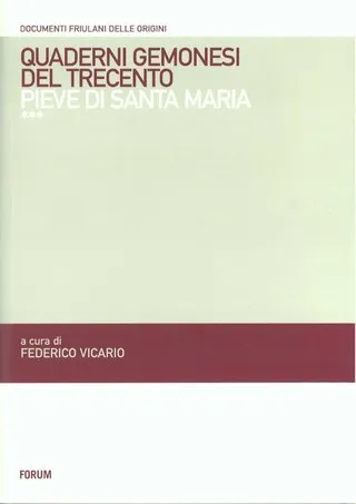 Copertina di Quaderni gemonesi del Trecento