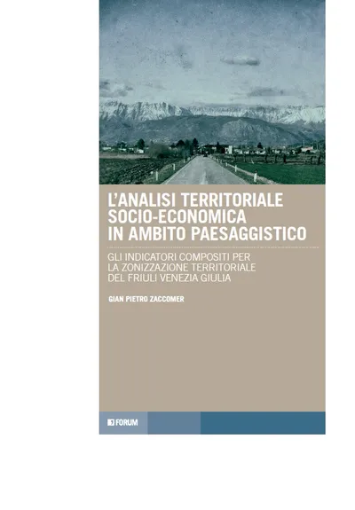 Copertina di L'analisi territoriale socio-economica in ambito paesaggistico