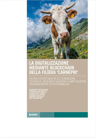 Copertina di La digitalizzazione mediante blockchain della filiera ‘CarnePRI’