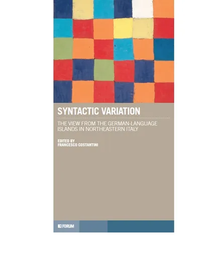 Copertina di Syntactic variation