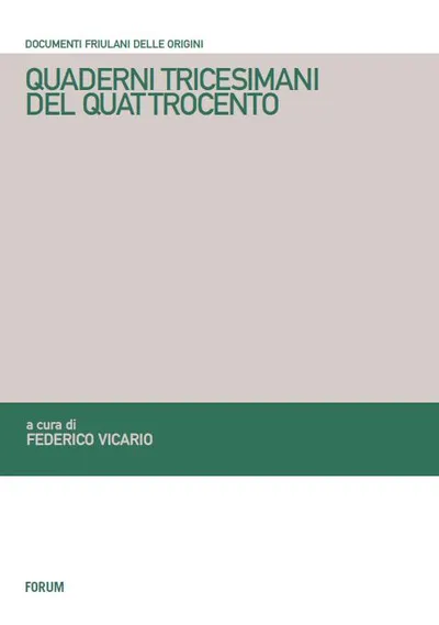 Copertina di Quaderni tricesimani del Quattrocento